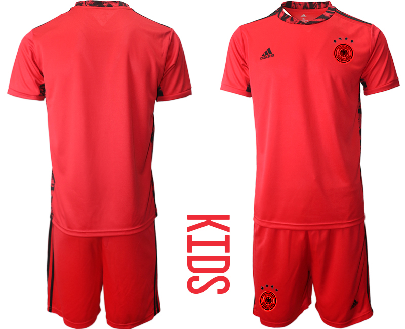 Youth 2021 European Cup Germany red goalkeeper Soccer Jersey->germany jersey->Soccer Country Jersey